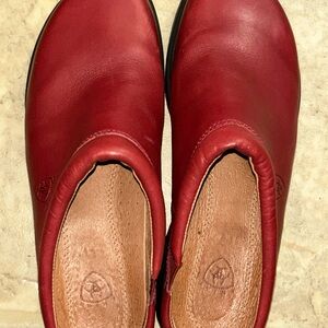 Ariat Women's Red Leather Slip  on  Shoes